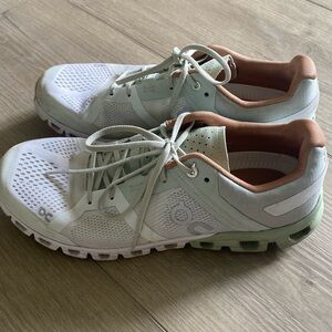 EUC! on cloudflow on cloud womens running shoe 8.5 aloe / white